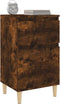 vidaXL - Nachtkastje - 40x35x70 - cm - gerookt - eikenkleurig