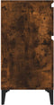 vidaXL - Nachtkastje - 40x35x70 - cm - gerookt - eikenkleurig