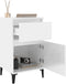 vidaXL - Nachtkastje - 40x35x70 - cm - hoogglans - wit