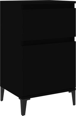 vidaXL - Nachtkastje - 40x35x70 - cm - zwart