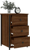 vidaXL - Nachtkastje - 40x36x60 - cm - bewerkt - hout - bruin - eikenkleur