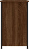 vidaXL - Nachtkastje - 40x36x60 - cm - bewerkt - hout - bruin - eikenkleur