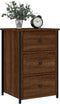vidaXL - Nachtkastje - 40x36x60 - cm - bewerkt - hout - bruin - eikenkleur