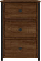vidaXL - Nachtkastje - 40x36x60 - cm - bewerkt - hout - bruin - eikenkleur