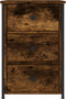 vidaXL - Nachtkastje - 40x36x60 - cm - bewerkt - hout - gerookt - eikenkleurig