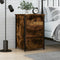 vidaXL - Nachtkastje - 40x36x60 - cm - bewerkt - hout - gerookt - eikenkleurig