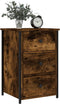 vidaXL - Nachtkastje - 40x36x60 - cm - bewerkt - hout - gerookt - eikenkleurig