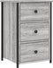 vidaXL - Nachtkastje - 40x36x60 - cm - bewerkt - hout - grijs - sonoma - eikenkleurig
