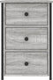 vidaXL - Nachtkastje - 40x36x60 - cm - bewerkt - hout - grijs - sonoma - eikenkleurig