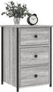 vidaXL - Nachtkastje - 40x36x60 - cm - bewerkt - hout - grijs - sonoma - eikenkleurig