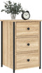vidaXL - Nachtkastje - 40x36x60 - cm - bewerkt - hout - sonoma - eikenkleurig