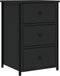 vidaXL - Nachtkastje - 40x36x60 - cm - bewerkt - hout - zwart