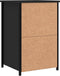 vidaXL - Nachtkastje - 40x36x60 - cm - bewerkt - hout - zwart