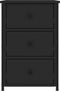 vidaXL - Nachtkastje - 40x36x60 - cm - bewerkt - hout - zwart