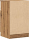 vidaXL - Nachtkastje - 40x36x65 - cm - bewerkt - hout - artisanaal - eikenkleurig
