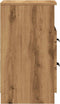 vidaXL - Nachtkastje - 40x36x65 - cm - bewerkt - hout - artisanaal - eikenkleurig