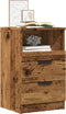 vidaXL - Nachtkastje - 40x36x65 - cm - bewerkt - hout - oud - houtkleurig