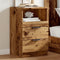 vidaXL - Nachtkastje - 40x36x65 - cm - bewerkt - hout - oud - houtkleurig