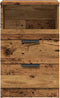 vidaXL - Nachtkastje - 40x36x65 - cm - bewerkt - hout - oud - houtkleurig