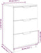 vidaXL - Nachtkastje - 40x36x65 - cm - bruin - eikenkleur