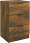 vidaXL - Nachtkastje - 40x36x65 - cm - gerookt - eikenkleurig