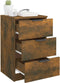 vidaXL - Nachtkastje - 40x36x65 - cm - gerookt - eikenkleurig