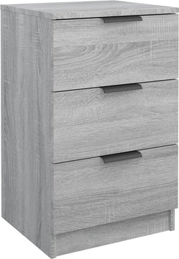 vidaXL - Nachtkastje - 40x36x65 - cm - grijs - sonoma - eikenkleurig