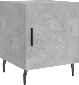 vidaXL - Nachtkastje - 40x40x50 - cm - bewerkt - hout - betongrijs