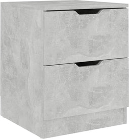 vidaXL - Nachtkastje - 40x40x50 - cm - bewerkt - hout - betongrijs