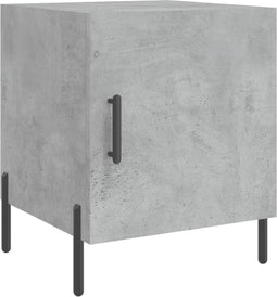 vidaXL - Nachtkastje - 40x40x50 - cm - bewerkt - hout - betongrijs