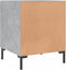 vidaXL - Nachtkastje - 40x40x50 - cm - bewerkt - hout - betongrijs