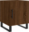 vidaXL - Nachtkastje - 40x40x50 - cm - bewerkt - hout - bruin - eikenkleur