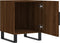 vidaXL - Nachtkastje - 40x40x50 - cm - bewerkt - hout - bruin - eikenkleur