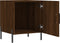 vidaXL - Nachtkastje - 40x40x50 - cm - bewerkt - hout - bruin - eikenkleur