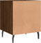 vidaXL - Nachtkastje - 40x40x50 - cm - bewerkt - hout - bruin - eikenkleur