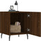 vidaXL - Nachtkastje - 40x40x50 - cm - bewerkt - hout - bruin - eikenkleur