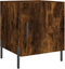vidaXL - Nachtkastje - 40x40x50 - cm - bewerkt - hout - gerookt - eikenkleurig