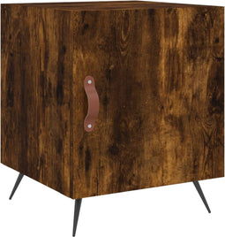 vidaXL - Nachtkastje - 40x40x50 - cm - bewerkt - hout - gerookt - eikenkleurig