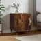 vidaXL - Nachtkastje - 40x40x50 - cm - bewerkt - hout - gerookt - eikenkleurig