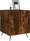 vidaXL - Nachtkastje - 40x40x50 - cm - bewerkt - hout - gerookt - eikenkleurig
