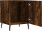 vidaXL - Nachtkastje - 40x40x50 - cm - bewerkt - hout - gerookt - eikenkleurig