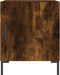 vidaXL - Nachtkastje - 40x40x50 - cm - bewerkt - hout - gerookt - eikenkleurig