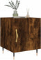 vidaXL - Nachtkastje - 40x40x50 - cm - bewerkt - hout - gerookt - eikenkleurig