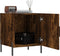 vidaXL - Nachtkastje - 40x40x50 - cm - bewerkt - hout - gerookt - eikenkleurig