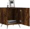 vidaXL - Nachtkastje - 40x40x50 - cm - bewerkt - hout - gerookt - eikenkleurig