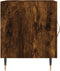 vidaXL - Nachtkastje - 40x40x50 - cm - bewerkt - hout - gerookt - eikenkleurig