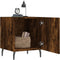 vidaXL - Nachtkastje - 40x40x50 - cm - bewerkt - hout - gerookt - eikenkleurig