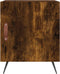 vidaXL - Nachtkastje - 40x40x50 - cm - bewerkt - hout - gerookt - eikenkleurig
