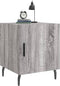vidaXL - Nachtkastje - 40x40x50 - cm - bewerkt - hout - grijs - sonoma - eikenkleurig