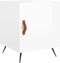 vidaXL - Nachtkastje - 40x40x50 - cm - bewerkt - hout - hoogglans - wit